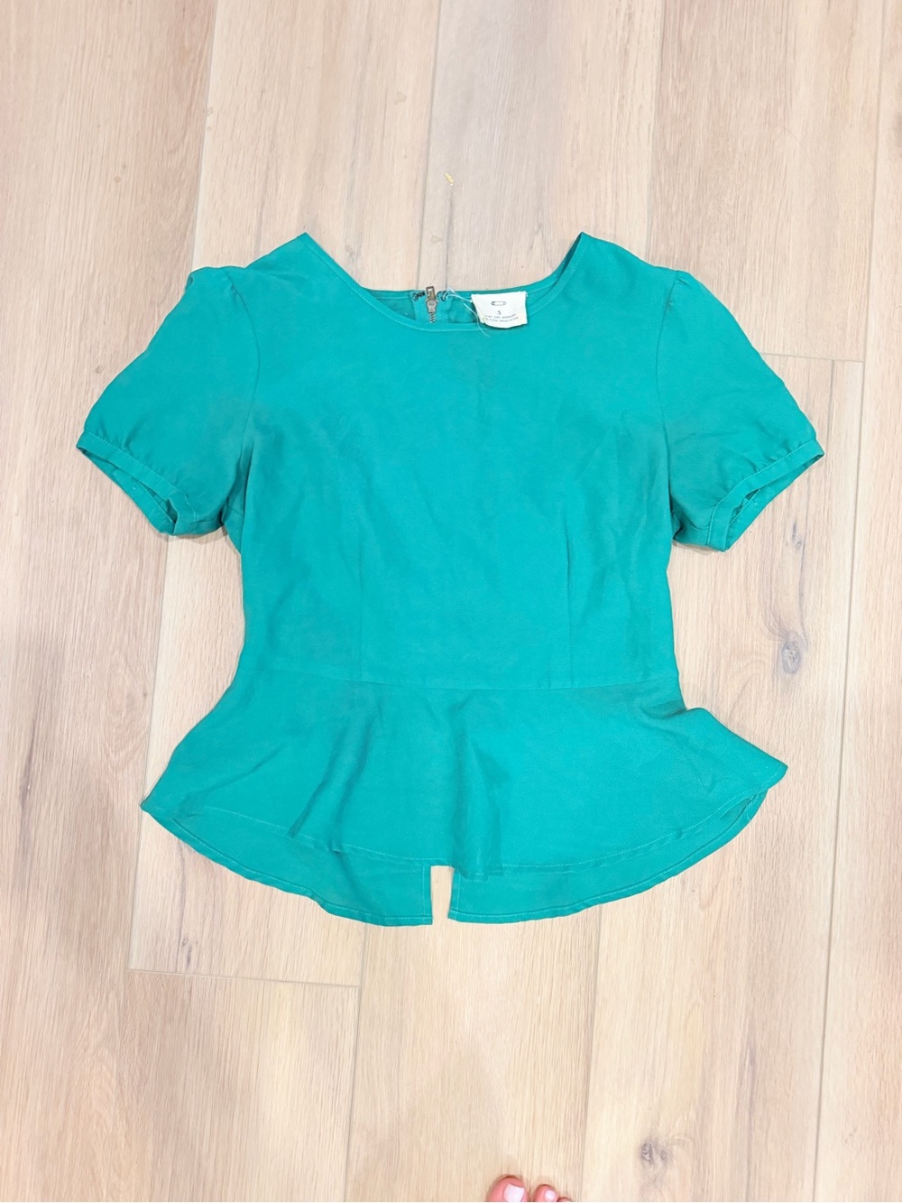 Pins & Needles Teal Peplum Short-Sleeve Top